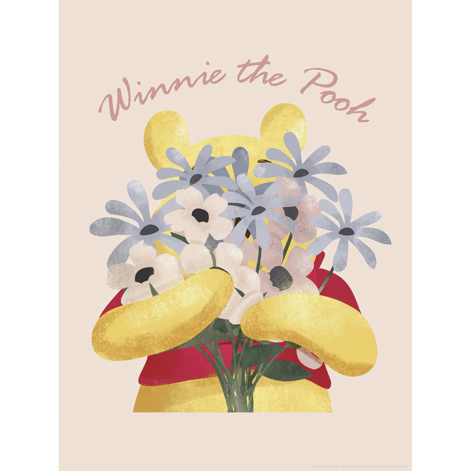 Komar Wandbild Disney Winnie the Pooh Into The Blooms 30 cm x 40 cm Gelb günstig online kaufen