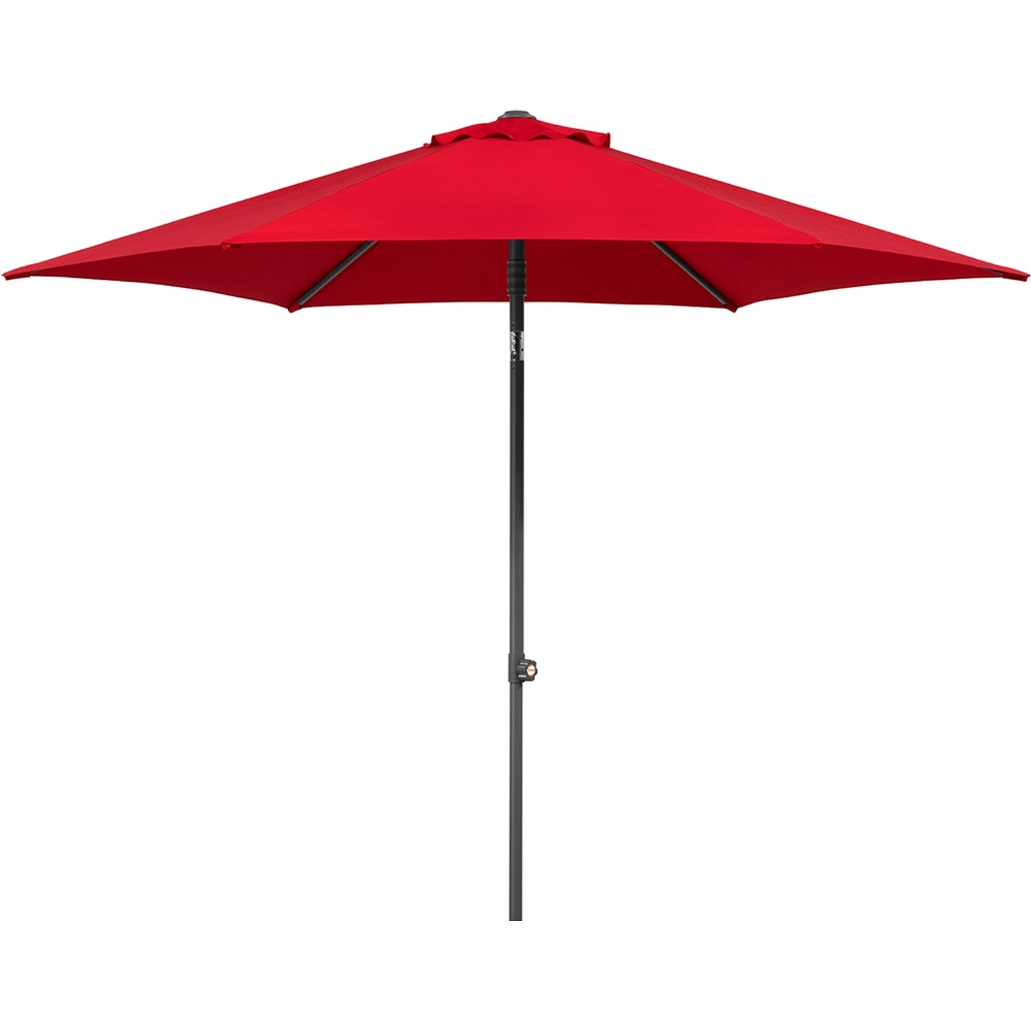 Roter Schneider Marktschirm mit Knickfunktion für Garten, Balkon oder Terrasse.
