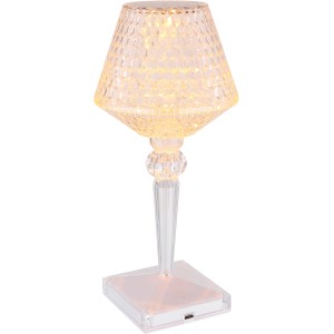 Globo LED-Tischleuchte Kristall, ø 12 cm, 26 cm hoch, für stimmungsvolle Außenbeleuchtung.