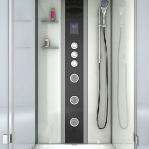 AcquaVapore Dusch-Wanne-Kombination K05-R03 90x180 mit Duschkabine, Armatur und Regendusche.