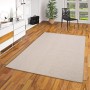 Beiger Snapstyle Feinschlingen Velour Teppich Strong (80x160cm) im Raum.