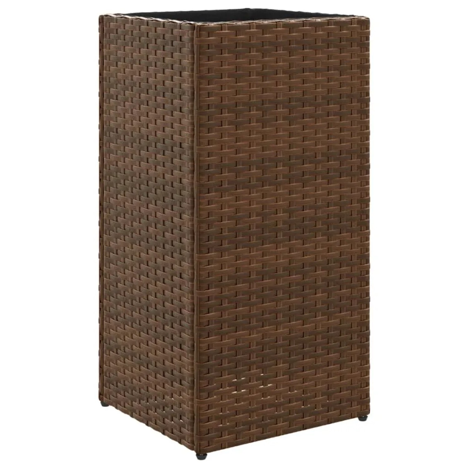 vidaXL Pflanzkübel Braun 30x30x60 cm Poly Rattan 366411