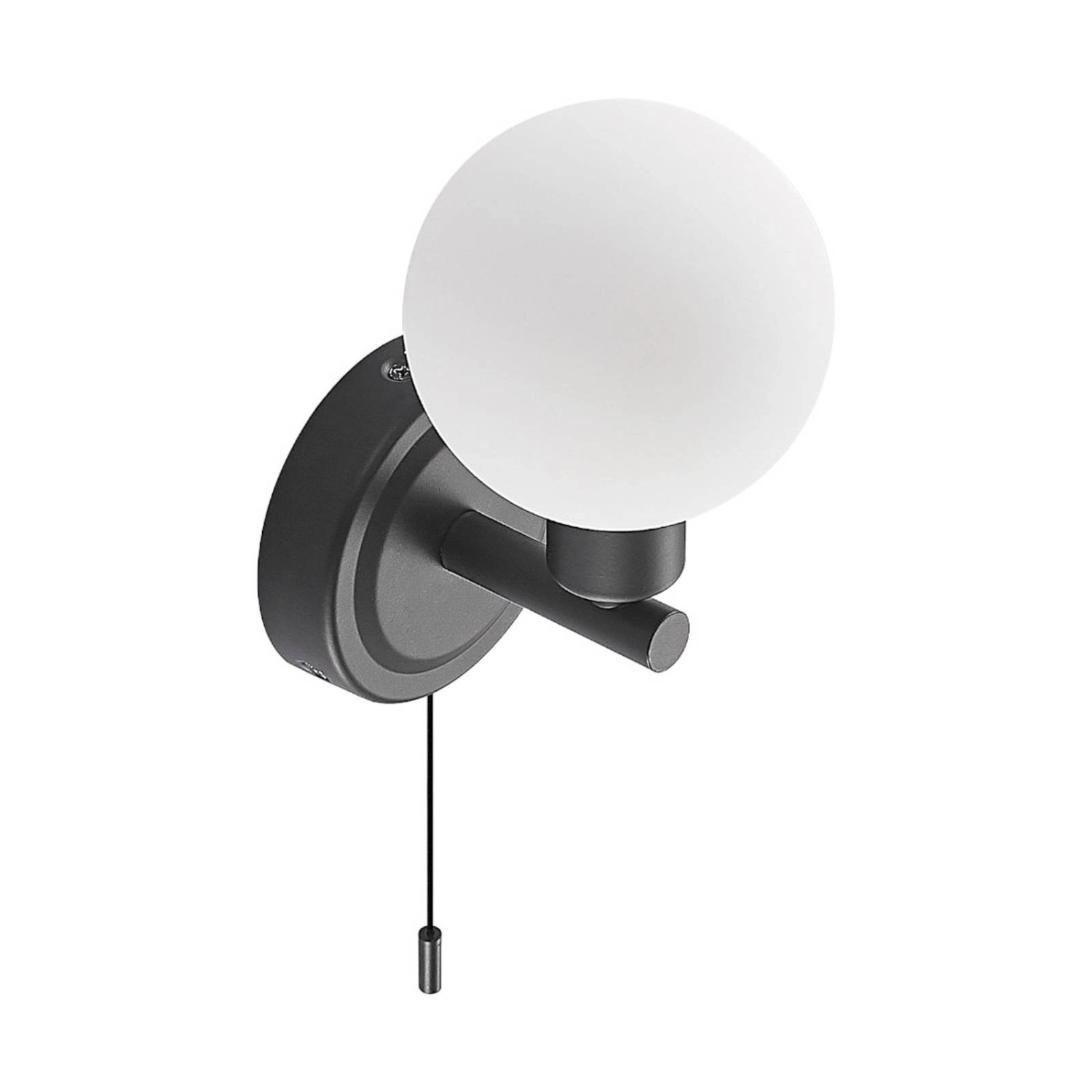 Lindby Wandleuchte Wandlampe Bad Zaniba 9628122 Spritzwassergeschützt Modern in Schwarz aus Metall 1-flammig G9 Wohnzimm...