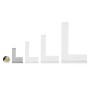 STAHLWERK Anschlagwinkel Set, 90° Winkel aus Edelstahl in verschiedenen Größen.