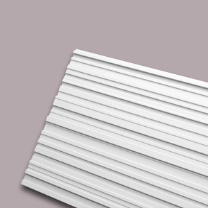 Weißes NOEL & MARQUET 3D Wandpaneel Allegretto, ein Akustikpaneel für die Wandgestaltung.