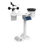 Bresser Solar-Wetterstation 4CAST PRO SF 7-in-1, weiße Ausführung mit Solarpanel und Sensoren.