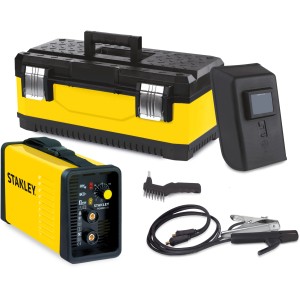 Stanley MMA Inverter Schweißgerät 140 Amp mit Zubehör im Koffer und Schweißmaske.