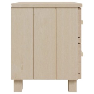 Set aus 2 honigbraunen Nachttischen aus Massivholz (Kiefer), je mit 2 Schubladen.