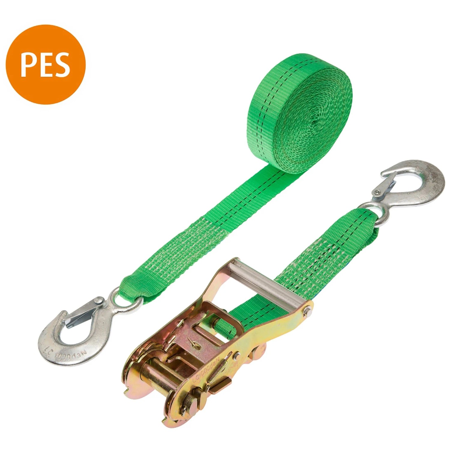 Conacord Spanngurt Pro PES Ratsche 2 Haken 35 mm Länge 6 m Grün 2-teilig