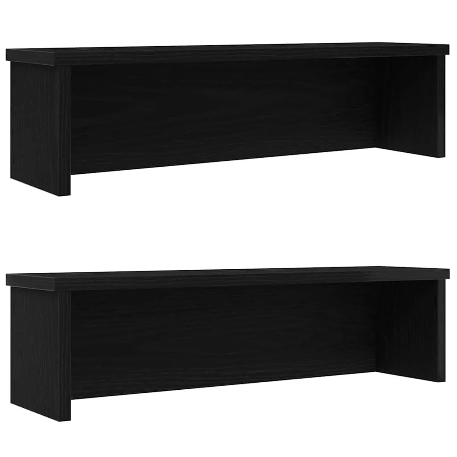 vidaXL Küchenregale Stapelbar 2 Stk Schwarz 60x15x16 cm 860502