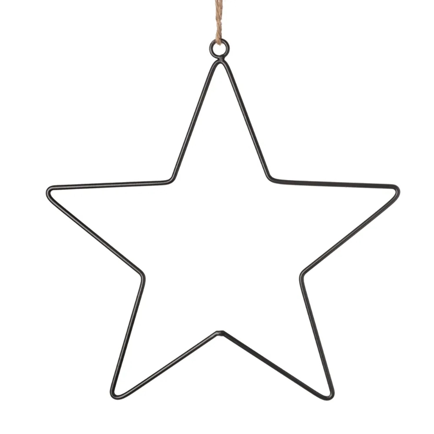 Metall-Stern 29,5 cm x 30 cm Schwarz