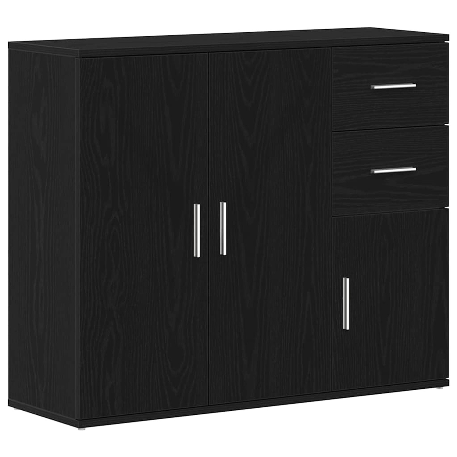 vidaXL Sideboard Schwarze Eiche 91 x 29,5 x 75 cm Holzwerkstoff 862003 günstig online kaufen