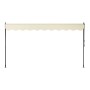 Beige Klemmmarkise Kapstadt 350x120 cm für Balkon und Terrasse.