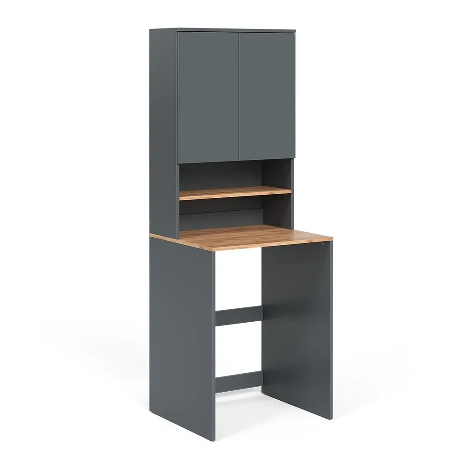 Vicco Waschmaschinenschrank Viktor Anthrazit Goldkraft Eiche 68 x 88 2 Teile mit Regal Art Nr 56187