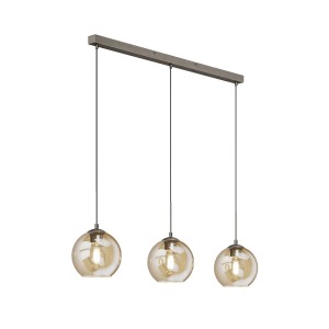 Lindby Pendelleuchte Sofian 9624692 Modern in Creme aus Glas 3-flammig E27 Wohnzimmerleuchte