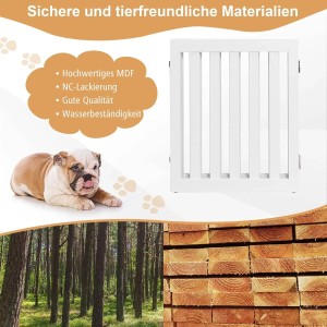 Costway Absperrgitter 60 cm Hoch 2 Paneele Weiß