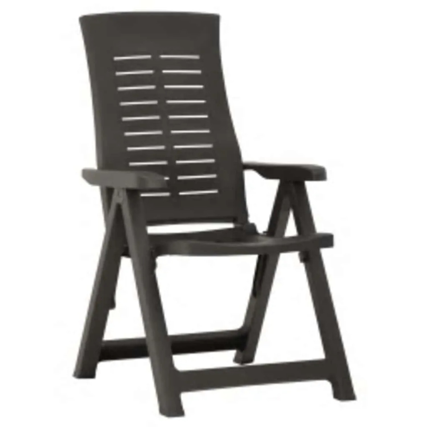 Furnicato Gartenstuhl Set Anthrazit 59 X 67 X 106 Cm Klappbar Verstellbare Rückenlehne