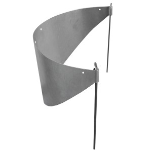 Bellissa Hangpflanzschale Collina Corten, silberfarbene Hangbefestigung mit Erdankern.