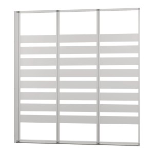 AICA 3-tlg. Faltwand Badewannenaufsatz, 130x140cm, Elektrophorese Weiß, Linksmontage.