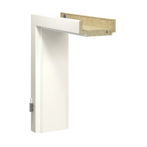 Weiß lackierte Türzarge (RAL 9010) 98,5x198,5x10 cm, Rechtsanschlag.