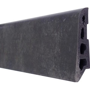Sockelleiste Boson System 15, Design Schiefer, 60 mm hoch, 2500 mm lang.