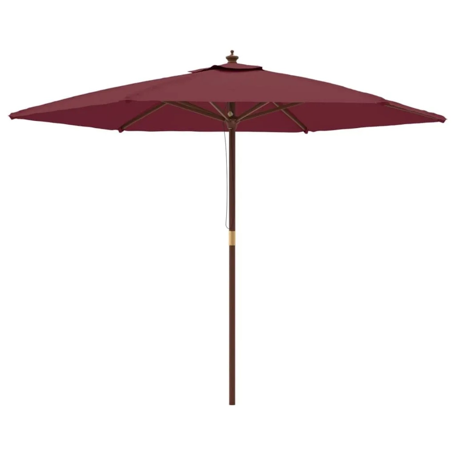 vidaXL Sonnenschirm mit Holzmast Bordeauxrot 299x240 cm 363171