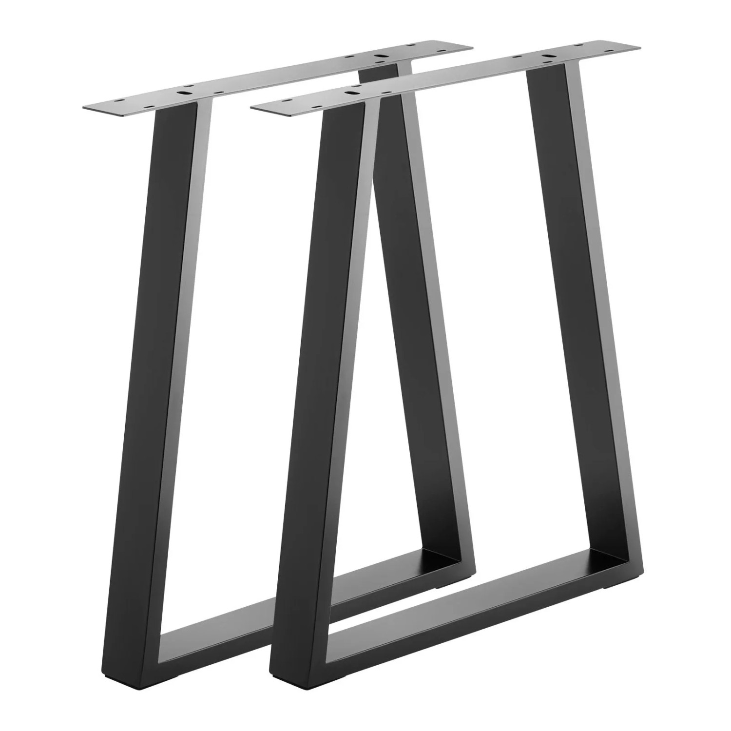 SOTECH 2x Tischgestelle V-FRAME 710 x 580 mm Schwarz Bis 100 kg Belastbarkeit inkl. Bodenschutz für Empfindliche Böden