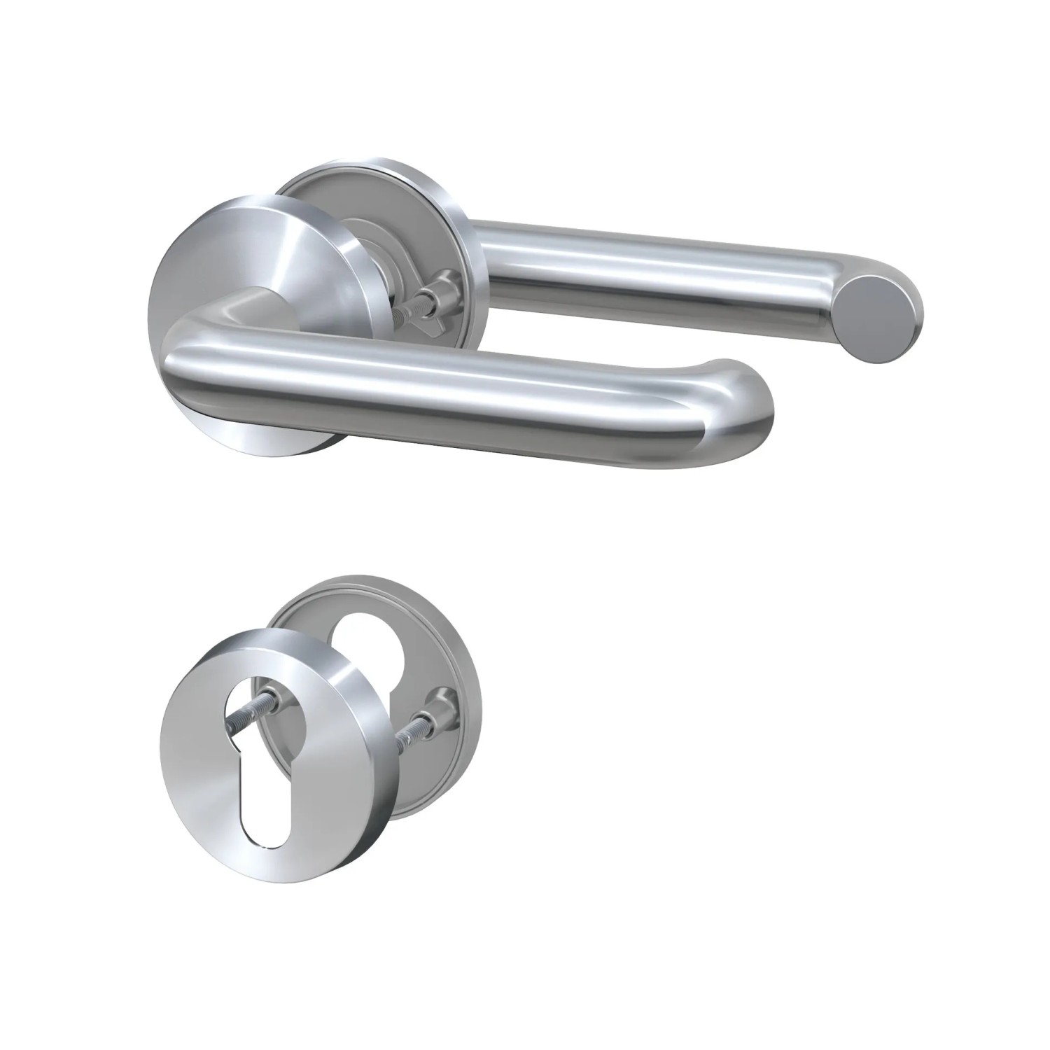 Basi - Rosetten-Garnitur - ZB 3100 - Edelstahl - U-Form - Lochung Profilzylinder - 7306-2208