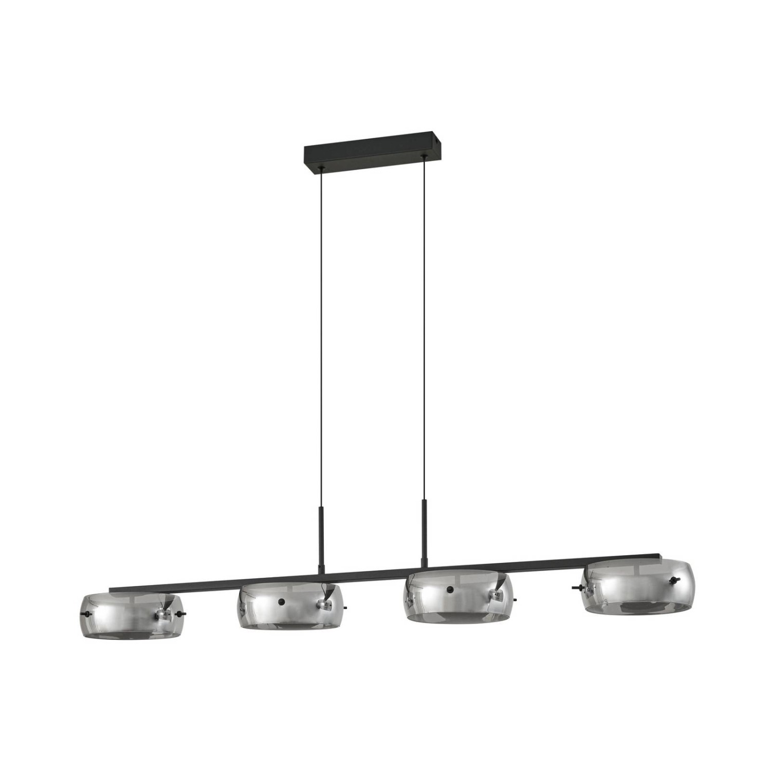 Lucande LED Pendelleuchte Martis 10043440 Dimmbar Modern in Schwarz aus Gla günstig online kaufen