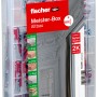 Fischer Meister-Box Altbau mit 150 Dübeln und Schrauben in transparenter Kunststoffbox.