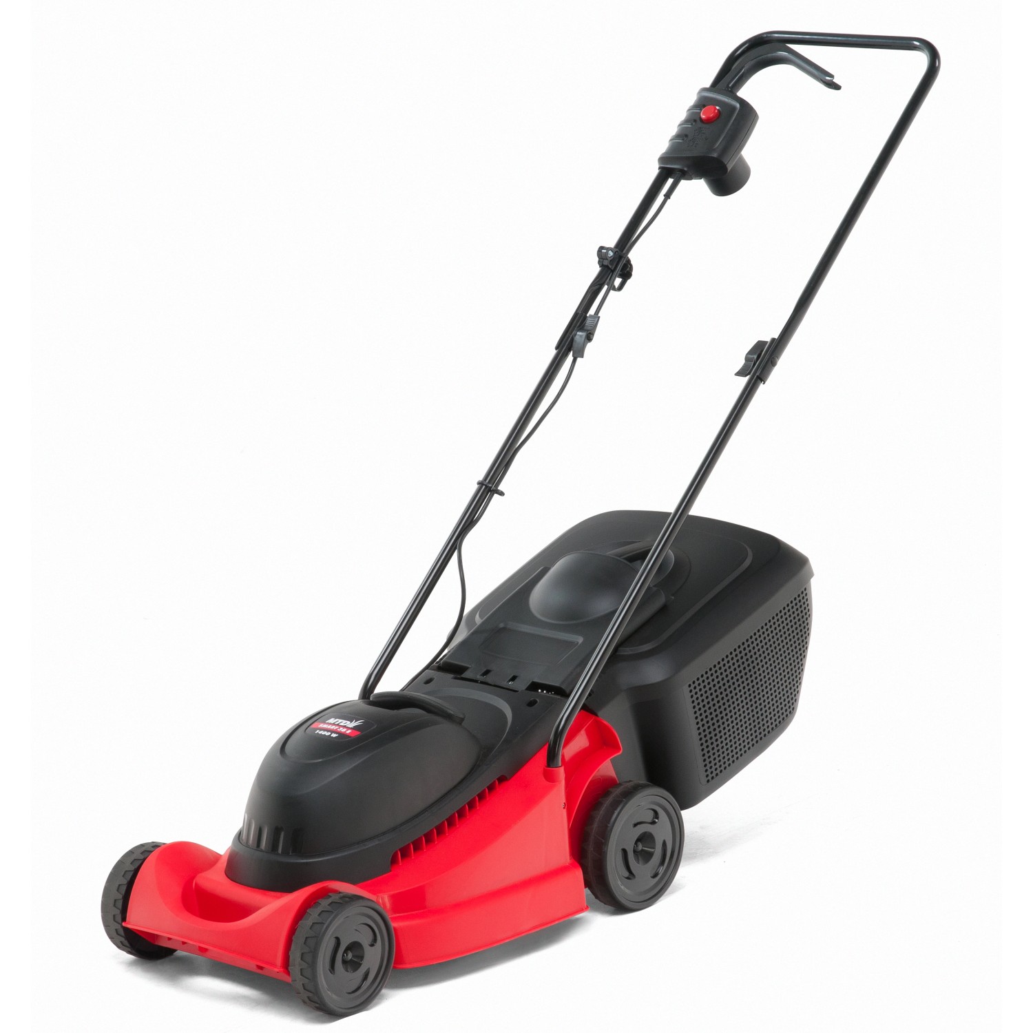 MTD Elektro-Rasenmäher Smart 38 E, rot/schwarz mit Fangkorb.