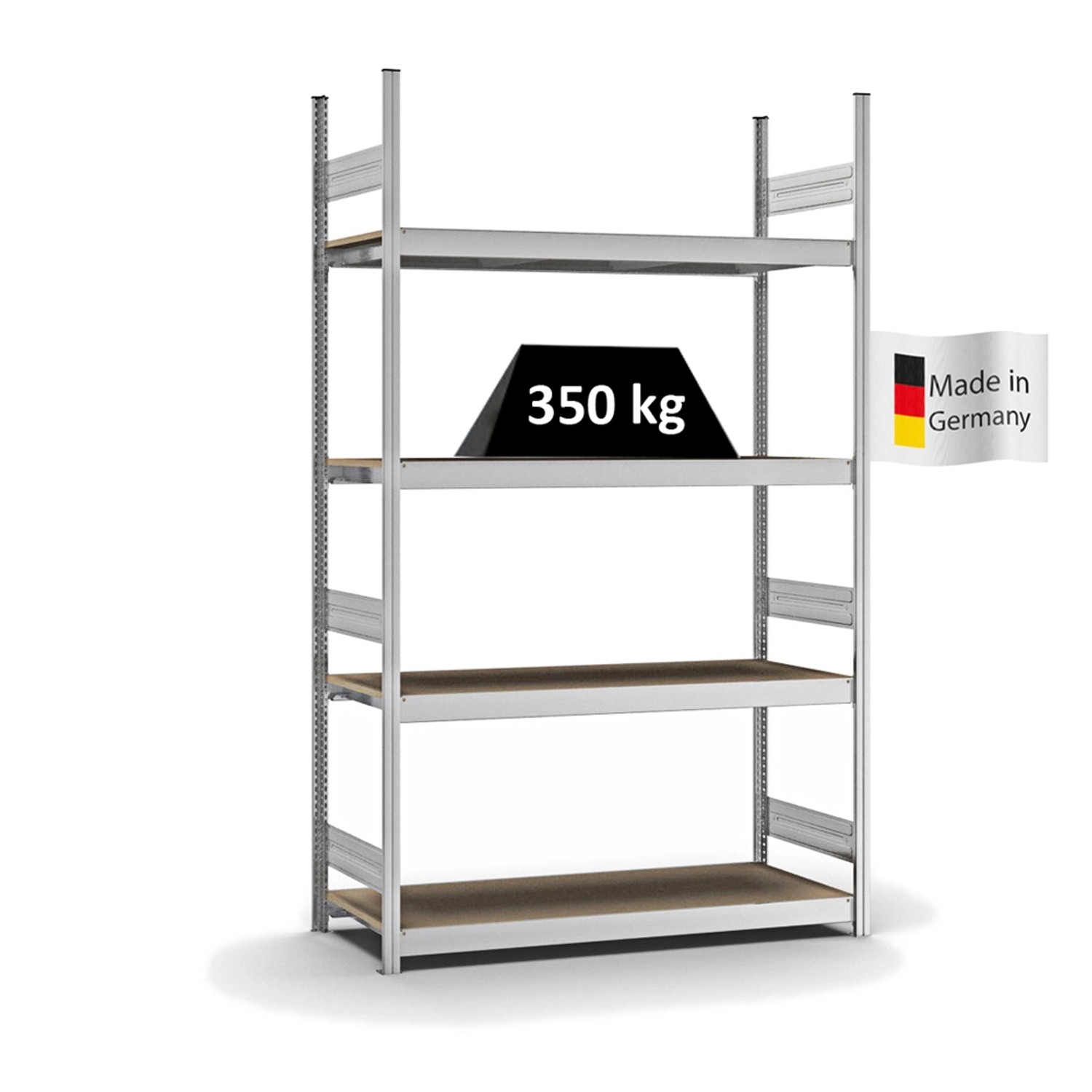 PROREGAL Weitspannregal Stecksystem T-Profil Grundregal HxBxT 250x150x50 cm günstig online kaufen