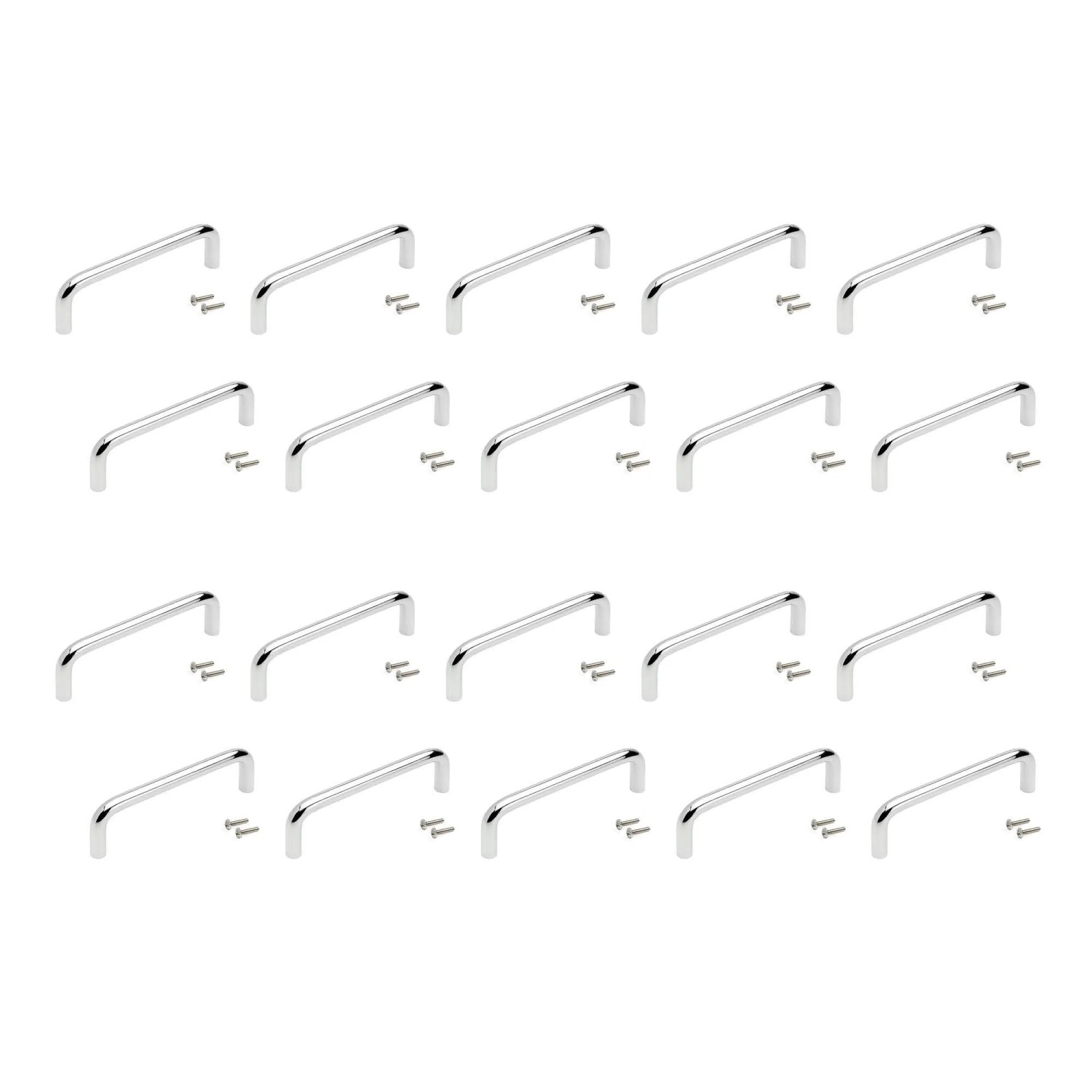 Emuca Lot von 20 Möbelgriffe Alfafar L190 mm 160 mm Achsenabstand Aluminium Matt Eloxiert