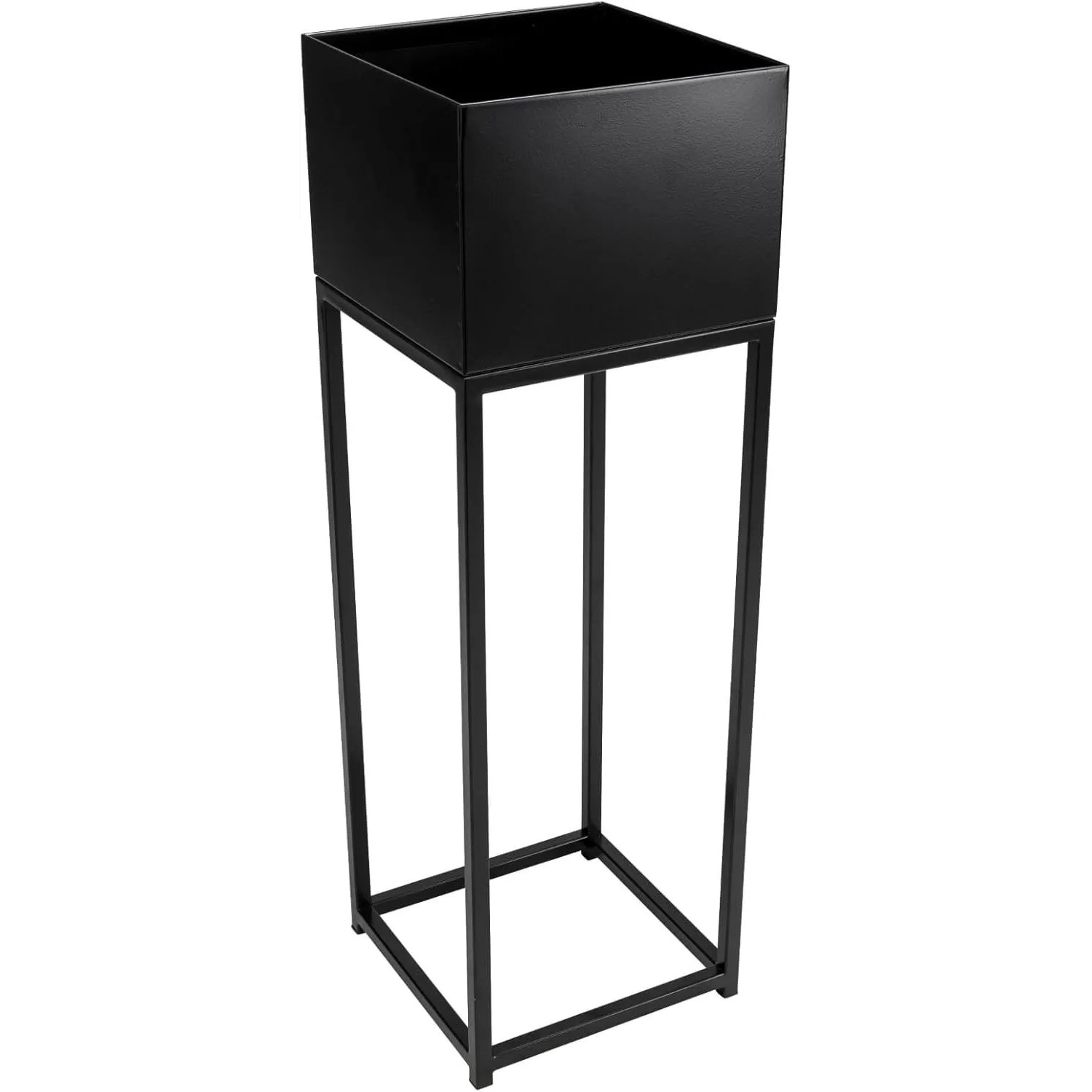 Vivanno Blumentopf Elevate Square 25 cm x 25 cm x 79 cm Schwarz
