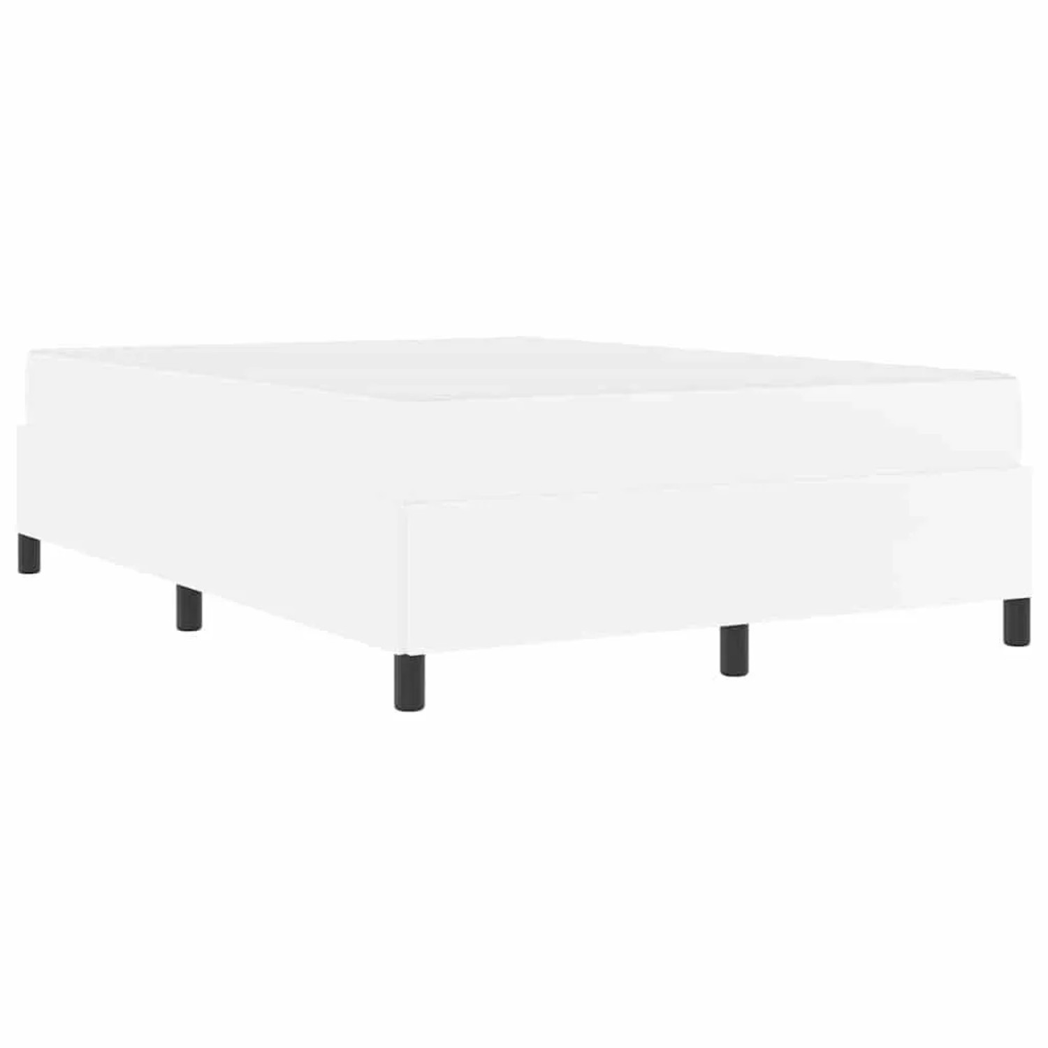 vidaXL Bettrahmen mit Matratze Weiß 160 x 200 cm Stoff 3399010