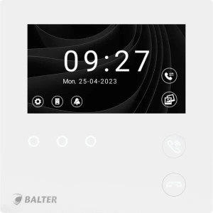 Balter Evo-HD Mini Video Türsprechanlage mit 4,3" Monitor, silberfarben.