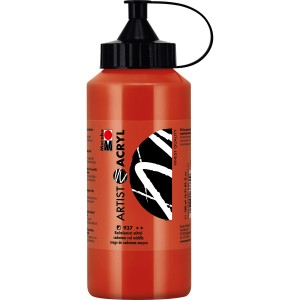 Marabu Artist Acrylfarbe, 500ml, Kadmiumrot Mittel. Künstler-Acrylfarbe für höchste Ansprüche.