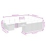 Beige 11-teilige Garten-Sofagarnitur aus Polyrattan mit Kissen. Gartenmöbel für Terrasse und Garten.