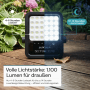 LUXULA LED Solarstrahler, 1100lm, kaltweiß, mit Akku, IP65, für Garten und Außenbereiche.