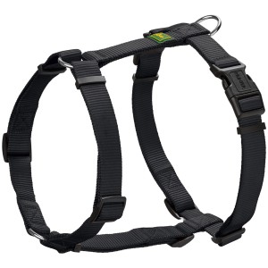 Schwarzes Hunter Hundegeschirr Vario Rapid, Größe XS-S, aus Nylon mit Steckverschlüssen.