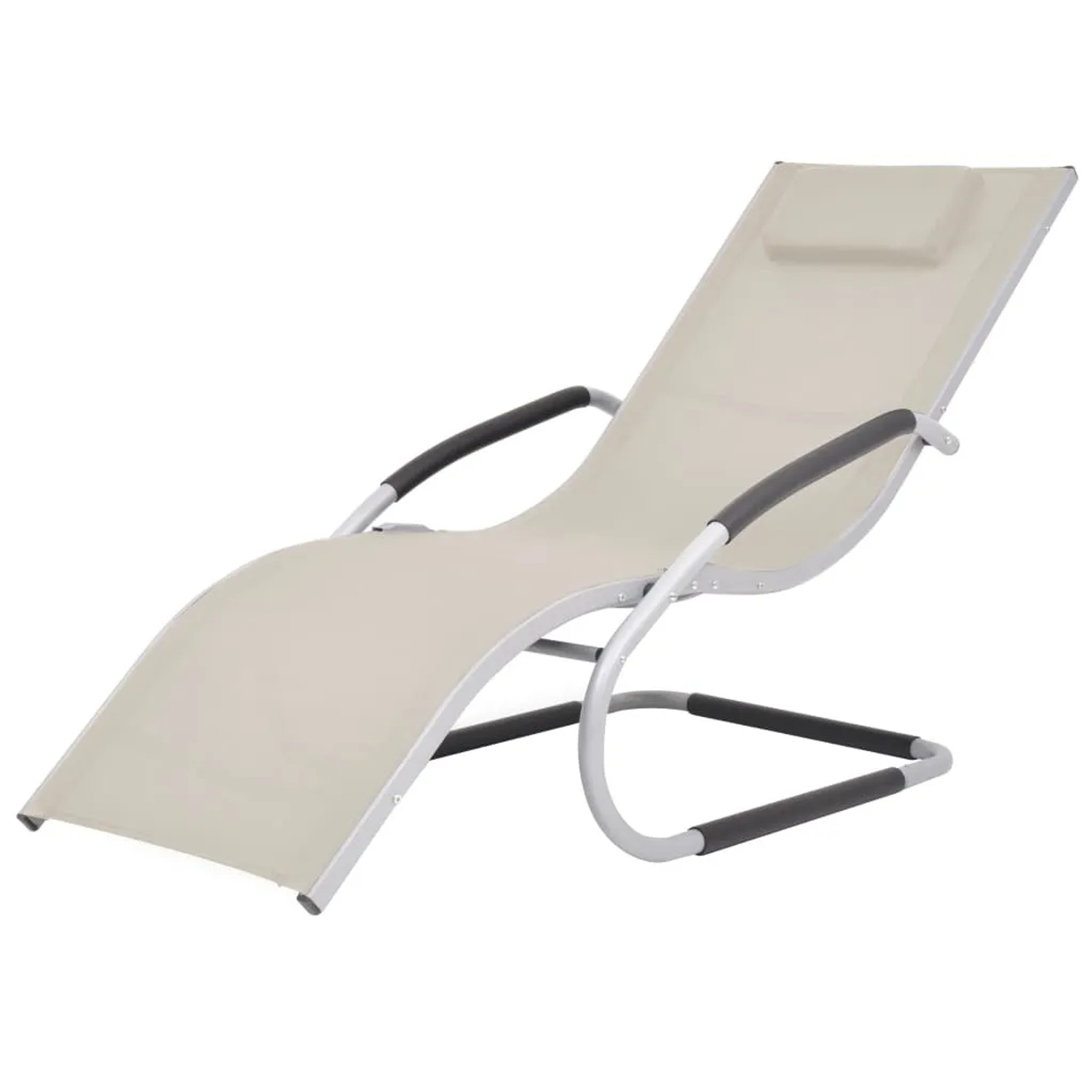 Furnicato Sonnenliege Mit Kissen Aluminium Und Textilene Creme