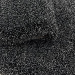 Grauer Ayyildiz Hochflorteppich Fluffy, runder Shaggy Teppich mit weichem Flor.
