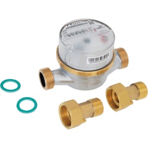 Wasserzähler Two in One Kalt- & Warmwasser 1/2" R80 110 mm