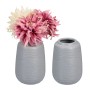 Relaxdays Vasen Set Keramik Grau Rustikal 15 cm x 10 cm