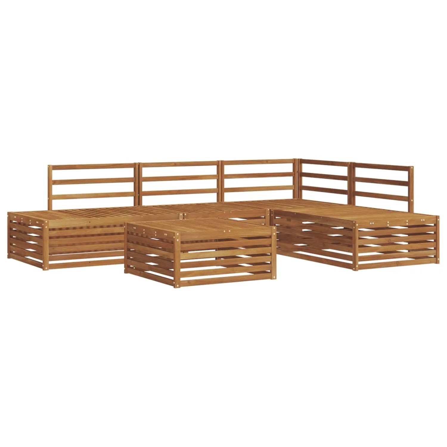 vidaXL Outdoor-Sofagarnitur 5 Stück Natur Massivholz Akazie 3374094