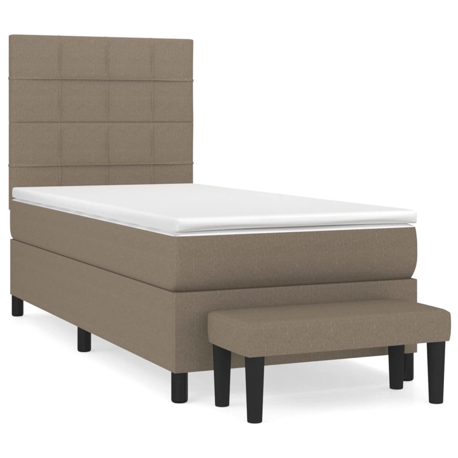 vidaXL Boxspringbett mit Matratze Taupe 80x200 cm Stoff1366829 günstig online kaufen