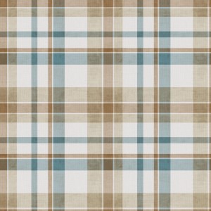 d-c-fix Tischdecke Borneo Blau, ovales Karomuster in Blau-, Beige- und Brauntönen.