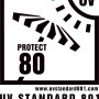 UV Standard 801 Logo für Schneider Marktschirm Gemini mit UV Schutz 80.