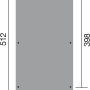 Skizze des Weka Flachdach Einzelcarports 617 mit Trapezblech, Maße 322x512 cm.