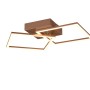 Moderne LED-Deckenleuchte Trail in Coffee, 1-flammig, mit schwenkbaren Elementen.